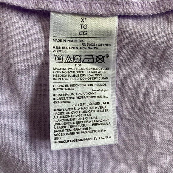Old Navy Sleeveless Linen-Blend Top, Lavender Aura (Light Purple), XL NWT - Picture 13 of 14
